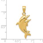 14k Dolphin Pair Pendant - Image 3