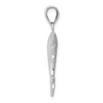 14k White Gold Dolphin Pair Pendant - Image 2
