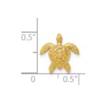 14k Polished Small Sea Turtle Chain Slide - Image 4