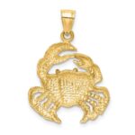 14k Polished Crab Pendant - Image 3