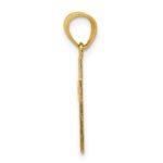 14k Diamond-cut with -X- Center Cross Pendant - Image 2