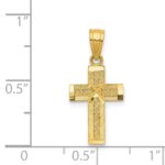 14k Diamond-cut with -X- Center Cross Pendant - Image 4