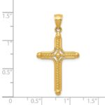 14k Polished Braided Cross Pendant - Image 4