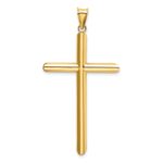14k Polished Tube Cross Pendant - Image 3