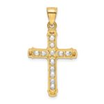 14k CZ Cross Pendant - Image 3