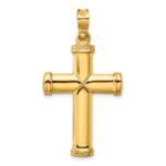 14k Polished Stamping Cross Pendant
