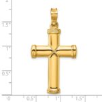 14k Polished Stamping Cross Pendant - Image 3
