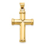14k Polished Stamping Cross Pendant
