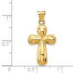 14k Polished Stamping Cross Pendant - Image 4