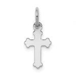 14k White Gold Mini Polished Cross Charm - Image 4