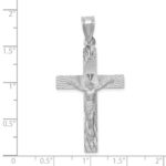 14k White Gold Crucifix Pendant - Image 3