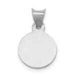 14k White Gold Polished Diamond-cut Semi-solid Our Lady Of Guadalupe Round Pendant - Image 4