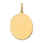 14k Two-Tone Our Lady Of Guadalupe Semi-solid Oval Pendant - Image 4