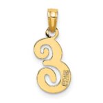14KY Script Letter E Initial Pendant - Image 4