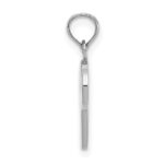 14KW White Gold Script Letter P Initial Pendant - Image 2