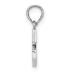 14KW Polished Block Letter C Initial Pendant - Image 2