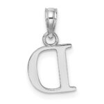 14KW Polished Block Letter D Initial Pendant - Image 4