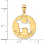 14K MY BEST FRIEND with Cut-out Dog Charm - Image 3