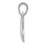 14K White Gold Filigree Butterfly Charm - Image 2