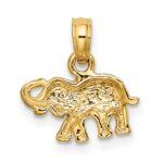 14K Polished Small Elephant Charm - Image 4