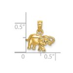 14K Polished Small Elephant Charm - Image 3