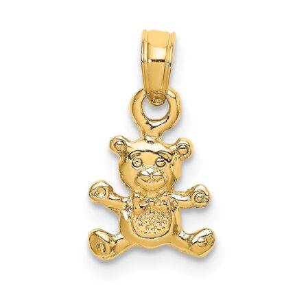 14K 3-D Mini Teddy Bear Charm