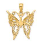 14K Cut-Out Butterfly Charm - Image 4