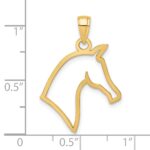 14K Cut-Out Horse Head Profile Charm - Image 3