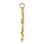 14K 2-D Textured Hanging Monkey Charm - Image 2