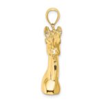 14K 3-D Polished Horse Head Charm - Image 2