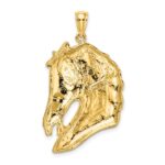 14K Horse Head with Long Mane Charm - Image 4