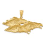 14K Triple Horse Head Racing Charm - Image 4