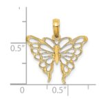 14K Filigree Butterfly Charm - Image 3