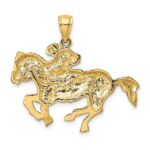 14K Jockey on Horse Charm - Image 4