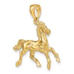 14K 3-D Horse Trotting Charm - Image 5