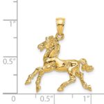 14K 3-D Horse Trotting Charm - Image 3