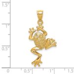 14K Frog with Textured Back Charm - Image 4