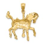 14K Carousel Horse with Tail Up Charm - Image 4
