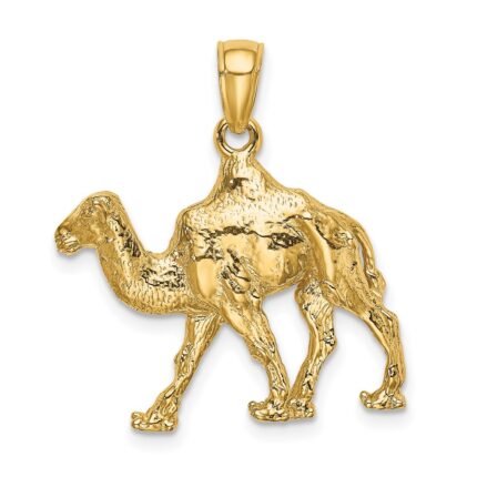 14K 3-D Camel Charm