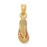 14k  3-D Red Enamel Single Flip-Flop Charm