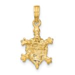 14K with Green Enamel Land Turtle Charm - Image 4