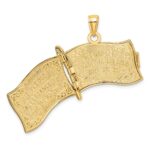 14K Enameled 3-D Pledge Of Allegiance US Flag Book Charm - Image 5