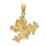 14K Green Enameled 2-D Frog Charm - Image 3
