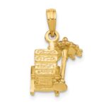 14K 3-D Beach Chair with Pink Enameled Umbrella Charm - Image 3