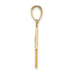 14K Red Enameled Textured Back Caduceus Medical Disc Charm - Image 2