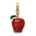 14K Enameled 3-D Red Delicious Apple Charm - Image 4