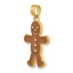 14K 3-D Enameled Gingerbread Man Charm - Image 5