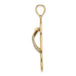 14K Enamel Red Hibiscus Flower Flip-Flop Charm - Image 2