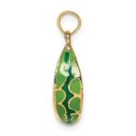 14K Multi-color Enameled 3-D Watermelon Charm - Image 2