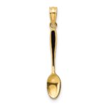 14K 3-D Black Enameled Table Spoon Charm